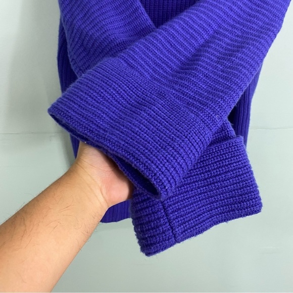 Athleta Azaela Sweater Knit Purple Blue Sz S Wool Cashmere‎ Blend Chunky 466769 - Picture 5 of 8